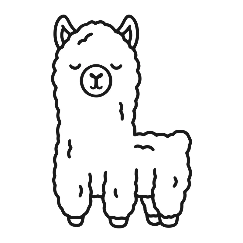 Fluffy Sleepy Llama