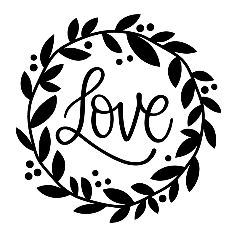 Love Leafy Wreath