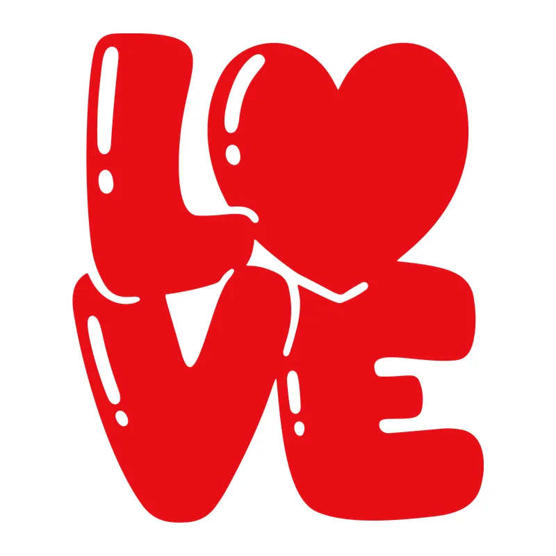 Bubble Letter Love Heart