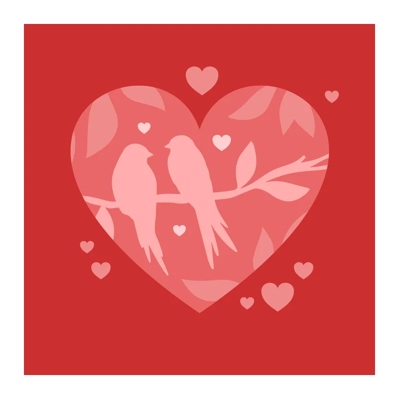 Love Birds Shadowbox