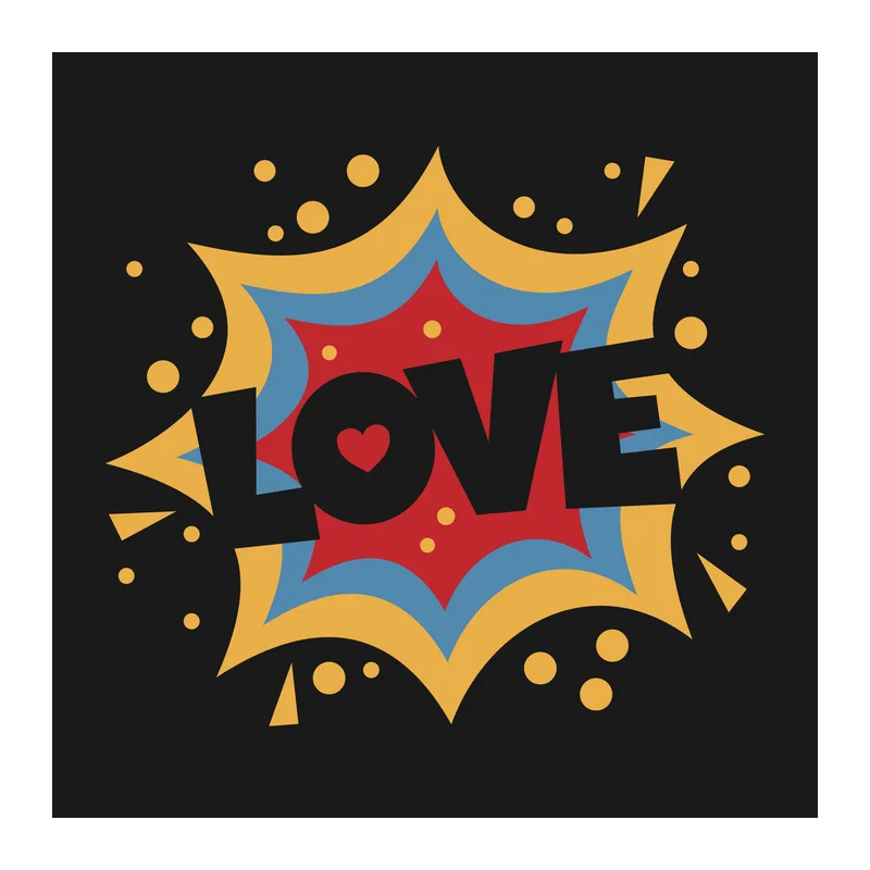 Pop Art Love Shadowbox