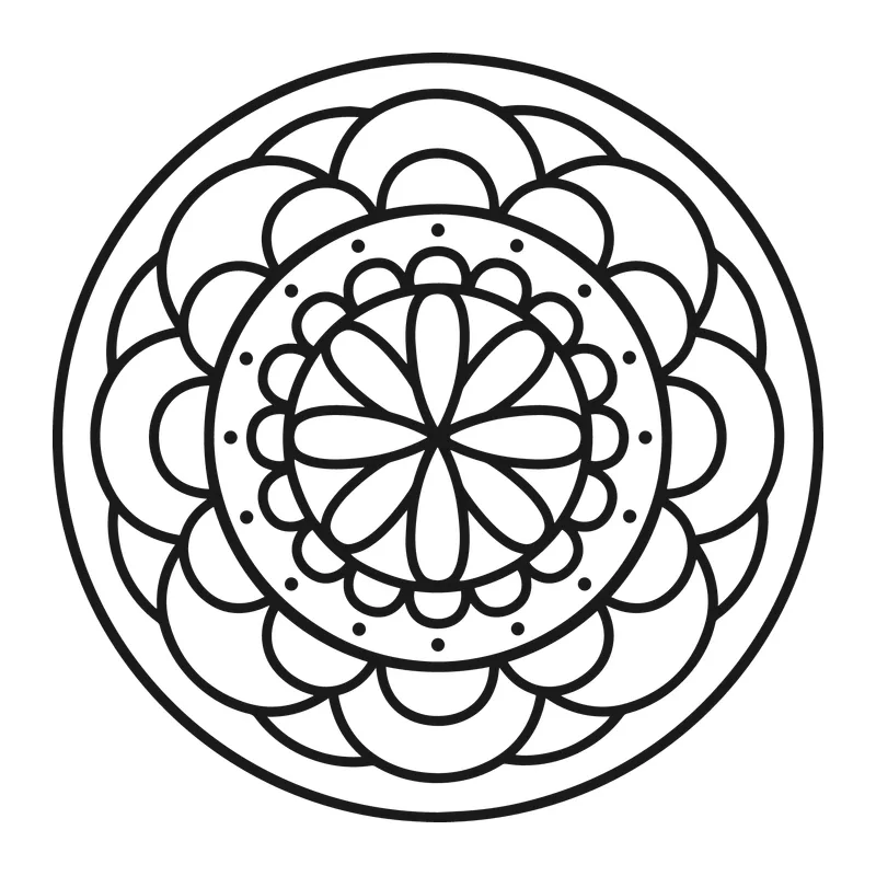 Scalloped Flower Mandala