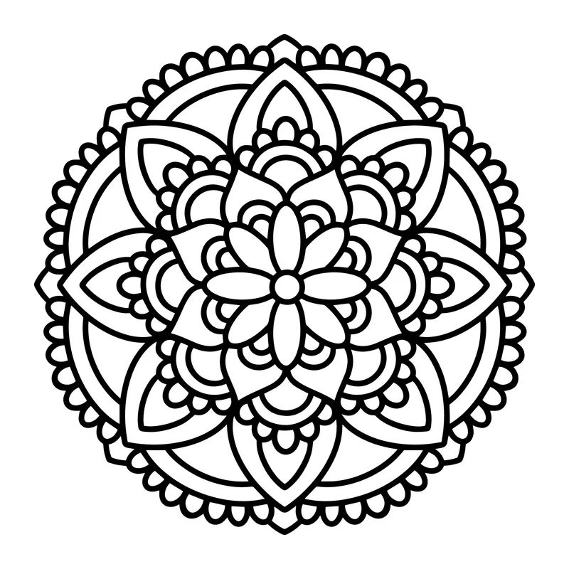 Scalloped Floral Mandala