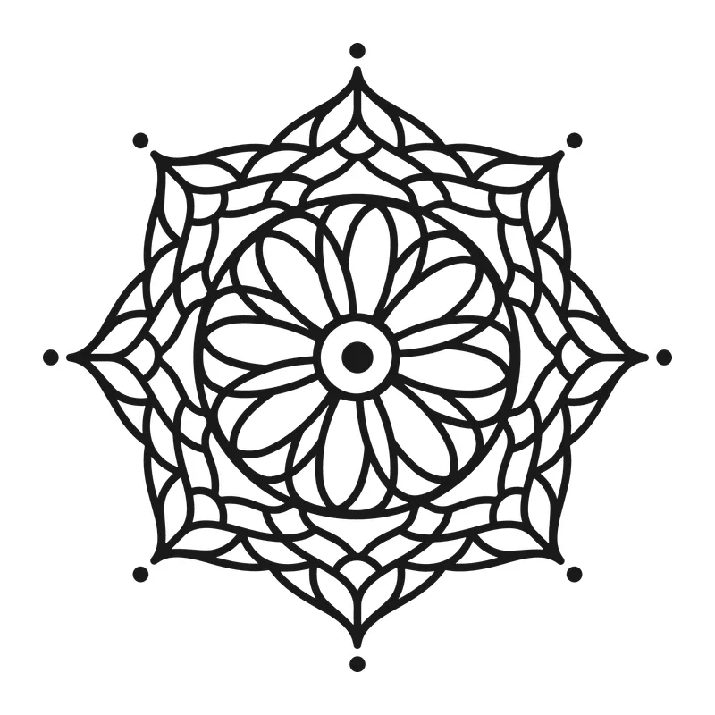 Eight Point Flower Mandala