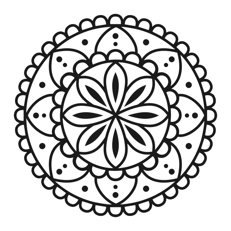 Scalloped Flower Mandala