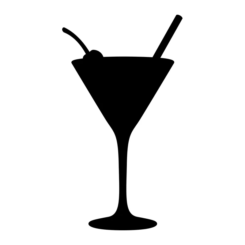 Martini Glass With Cherry