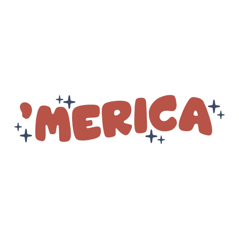 'Merica Bubble Lettering