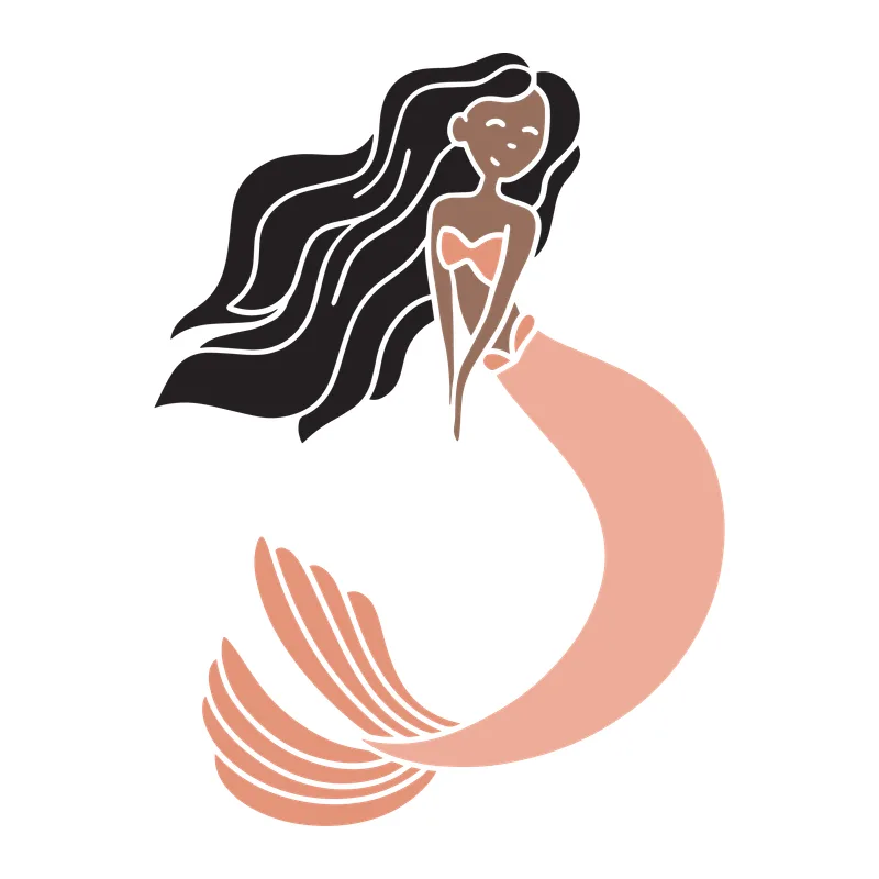 Flowing Hair Mermaid
