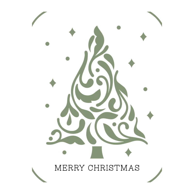 Merry Christmas Swirl Tree