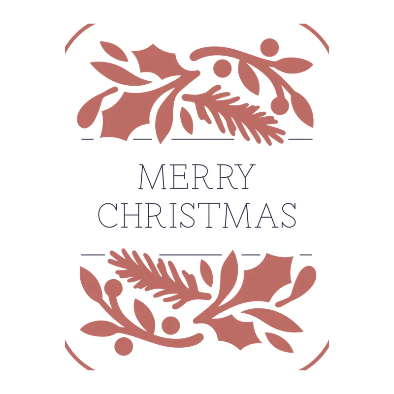 Merry Christmas Holly Frame