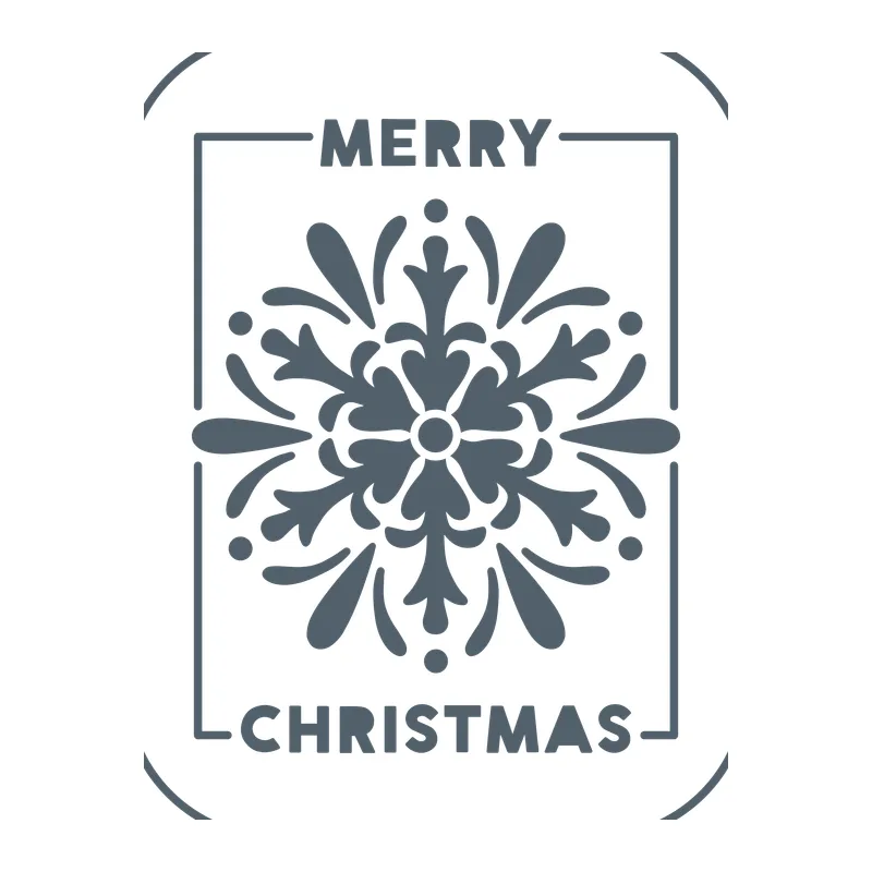 Merry Christmas Snowflake Frame