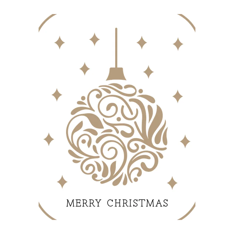 Merry Christmas Swirl Ornament