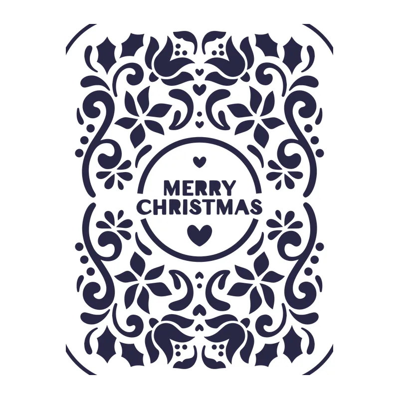 Merry Christmas Filigree Panel