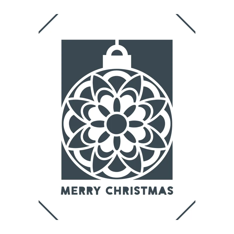 Mandala Ornament Merry Christmas
