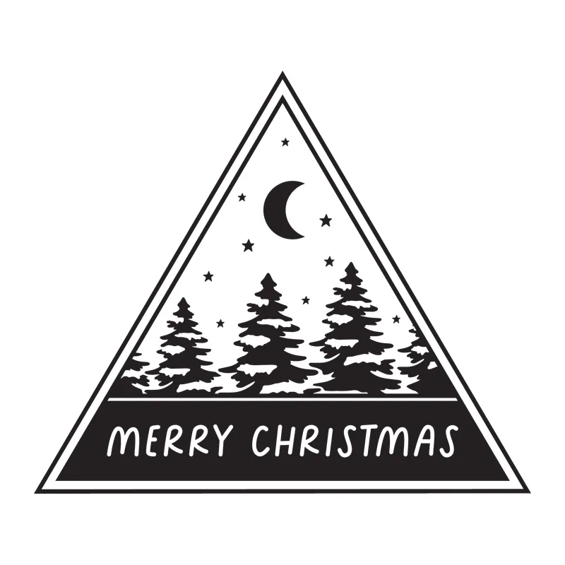 Merry Christmas Forest Badge