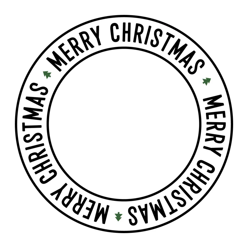 Merry Christmas Circle Frame