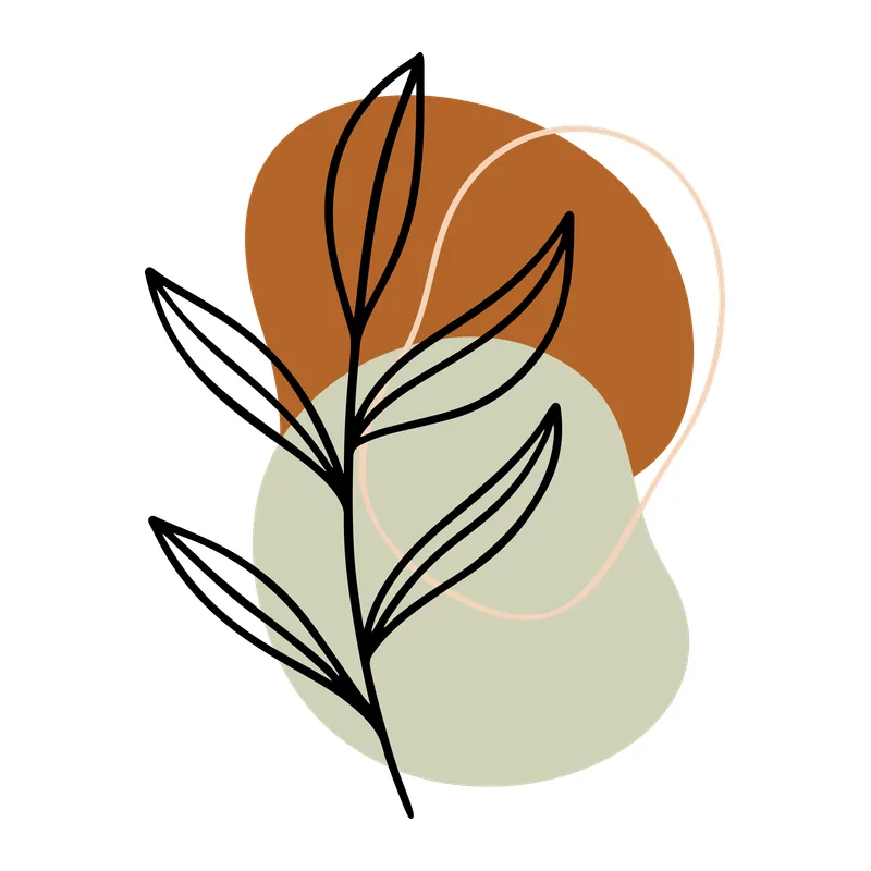 Minimalist Boho Botanical Leaves