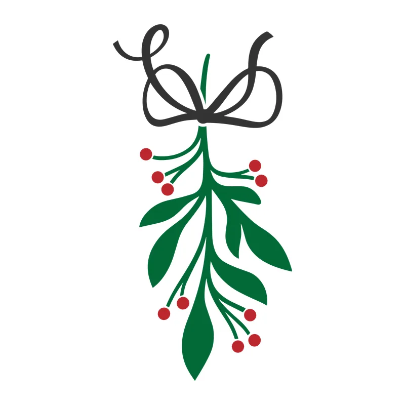 Mistletoe with Ribbon Bow