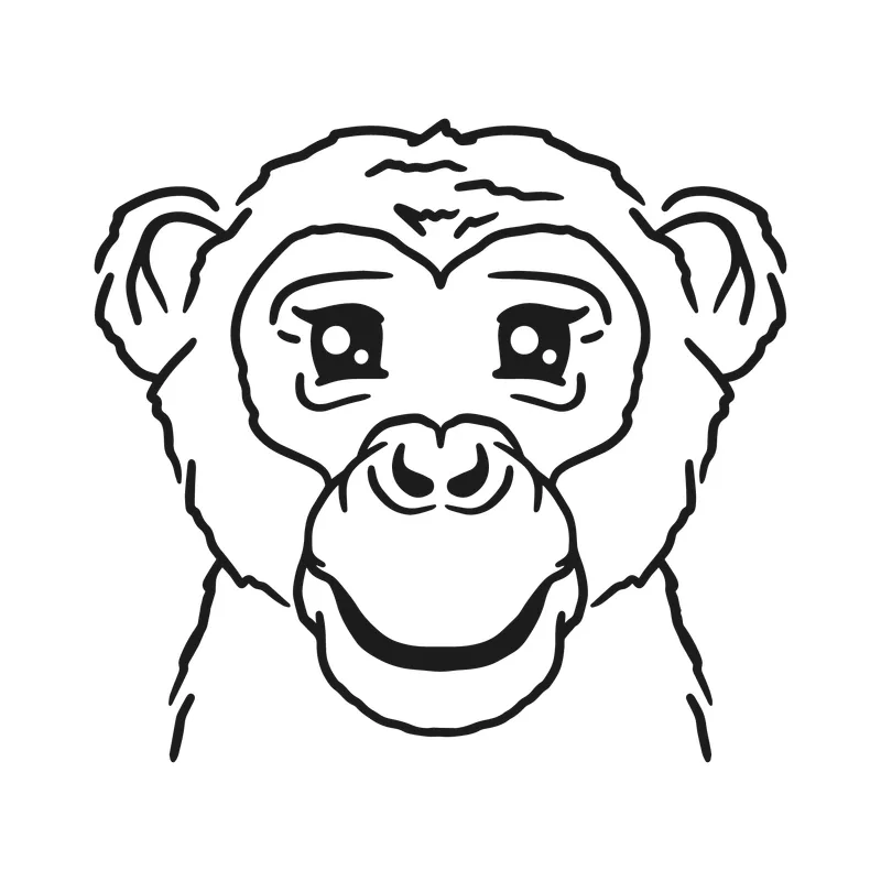 Smiling Chimp Face