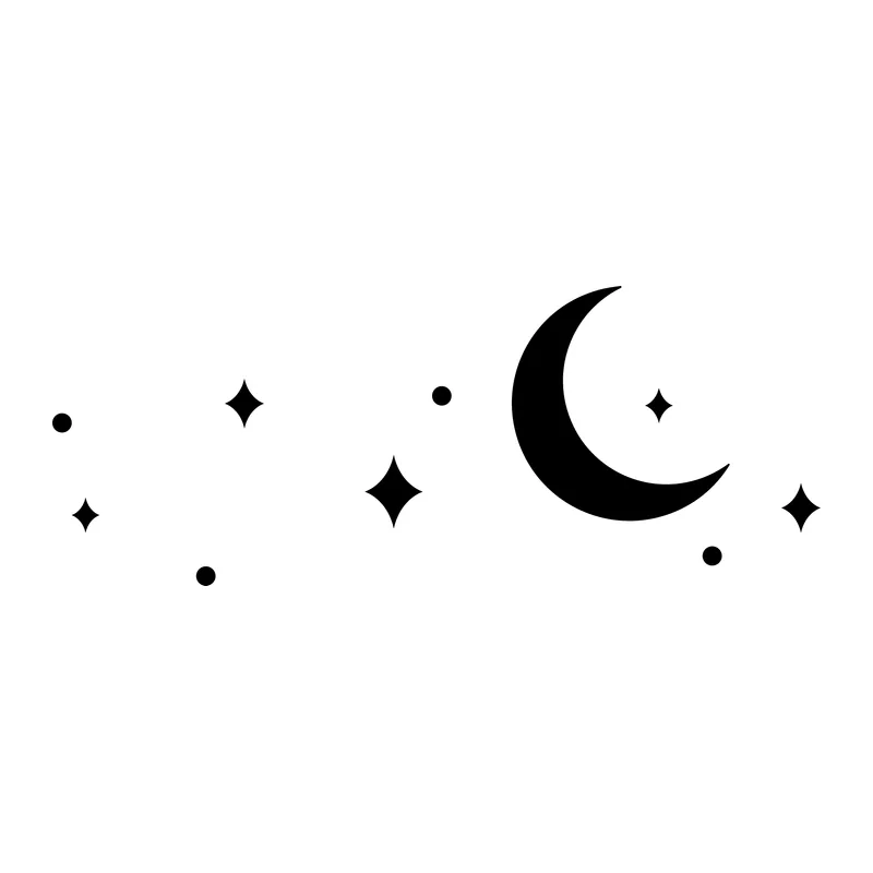 Crescent Moon and Stars
