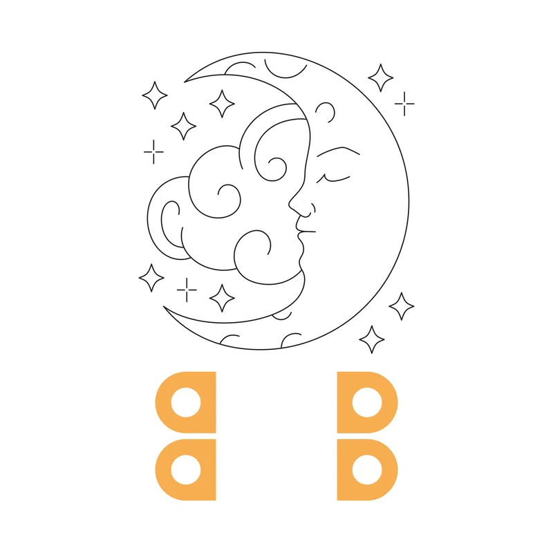 Moon Crayon Holder Coloring Card