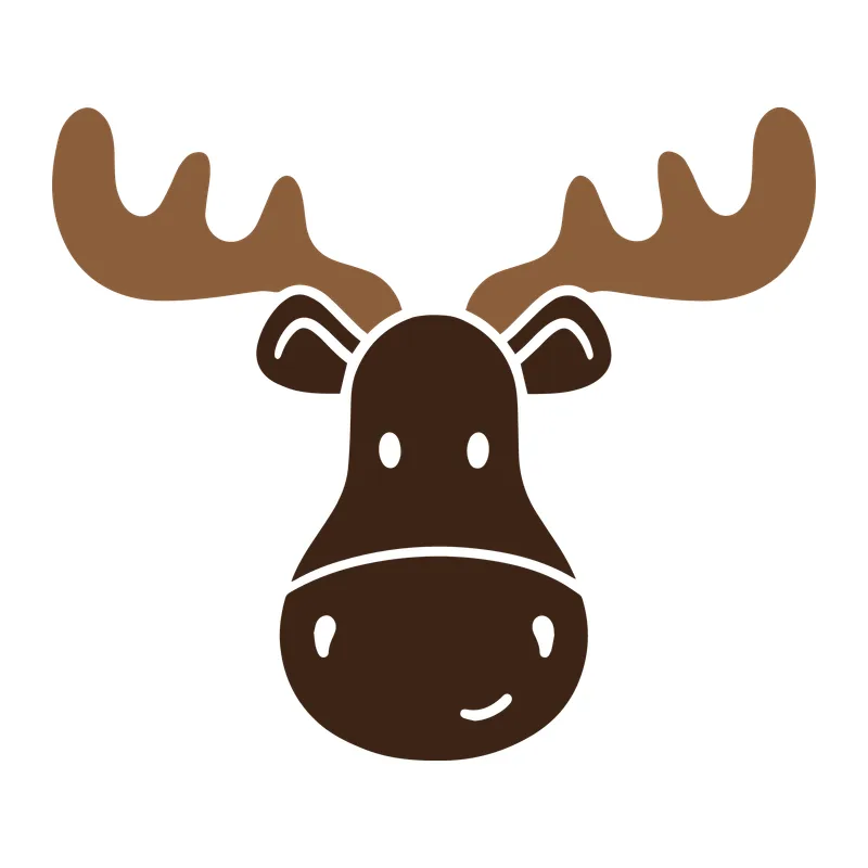 Smiling Moose Face