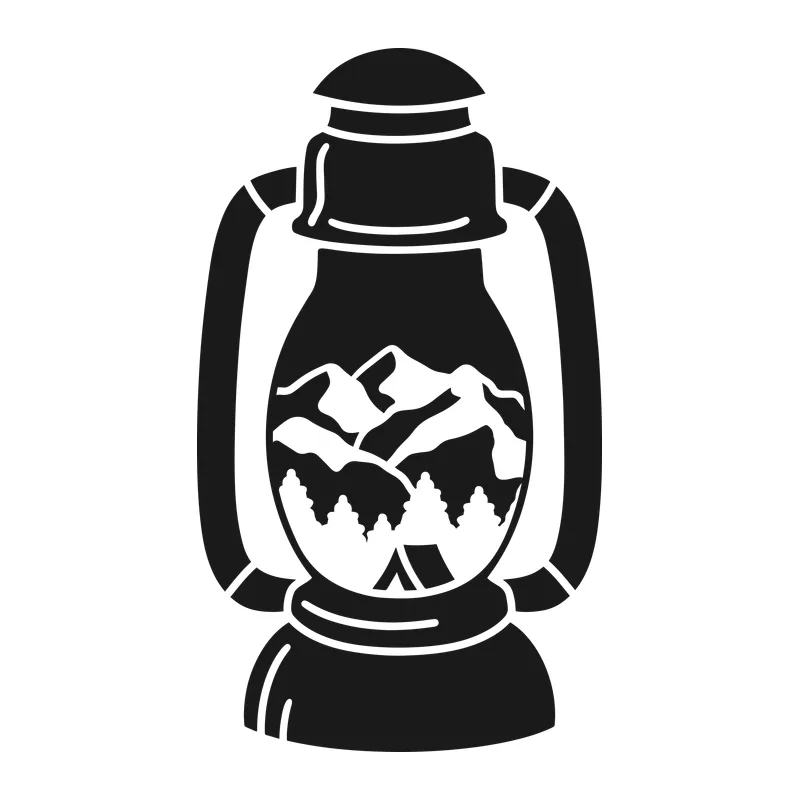 Mountain Scene Camping Lantern