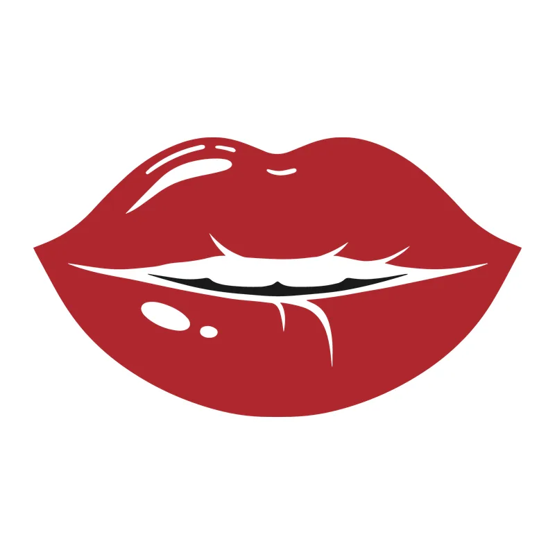 Glossy Red Lips