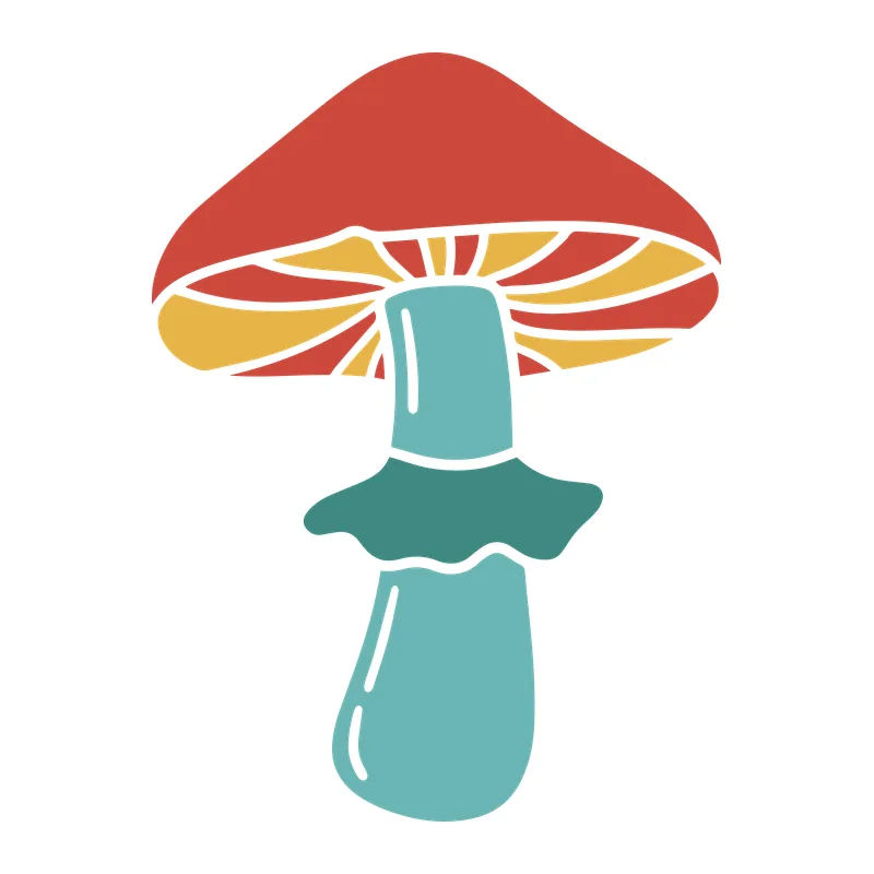 Retro Groovy Mushroom