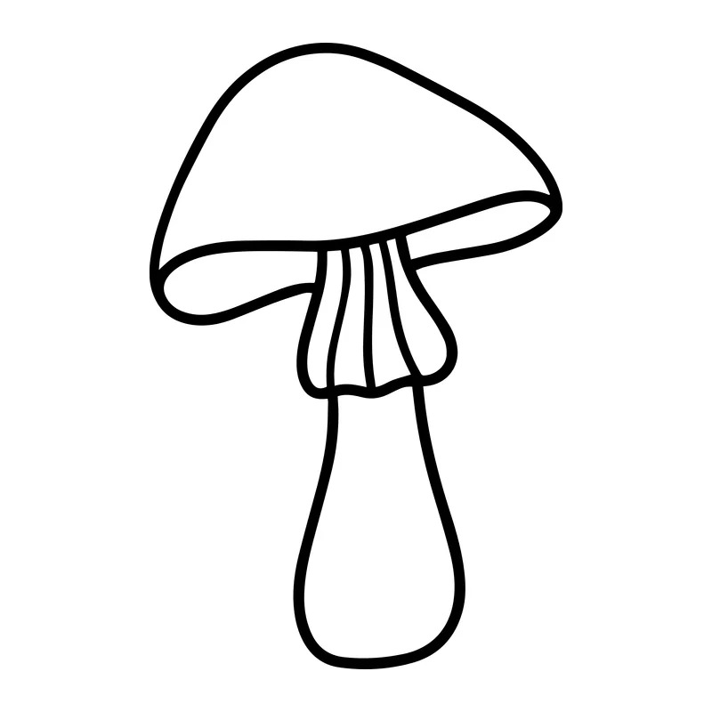 Mushroom Line Art
