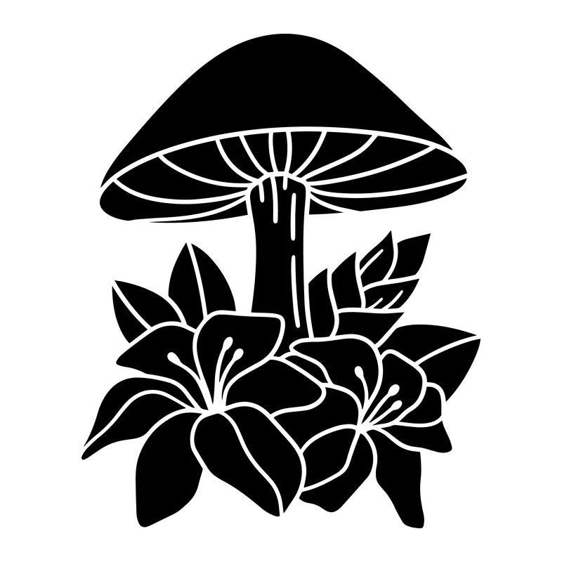Mushroom and Flowers