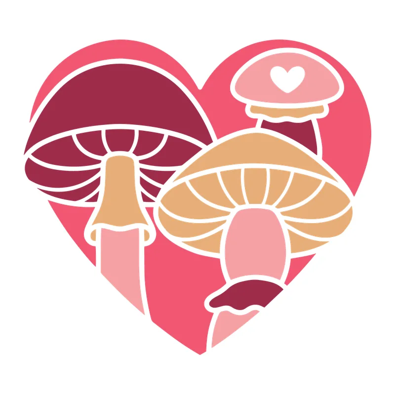 Mushrooms in a Heart