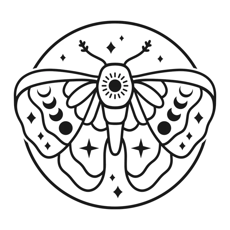 Mystical Moon Phase Moth
