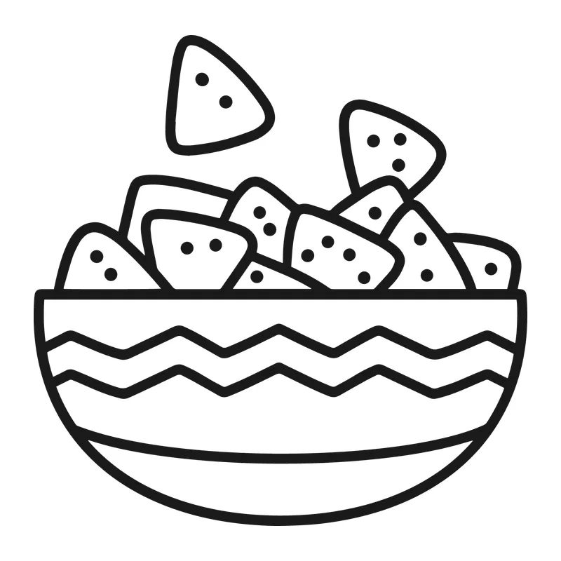 Bowl of Nacho Chips