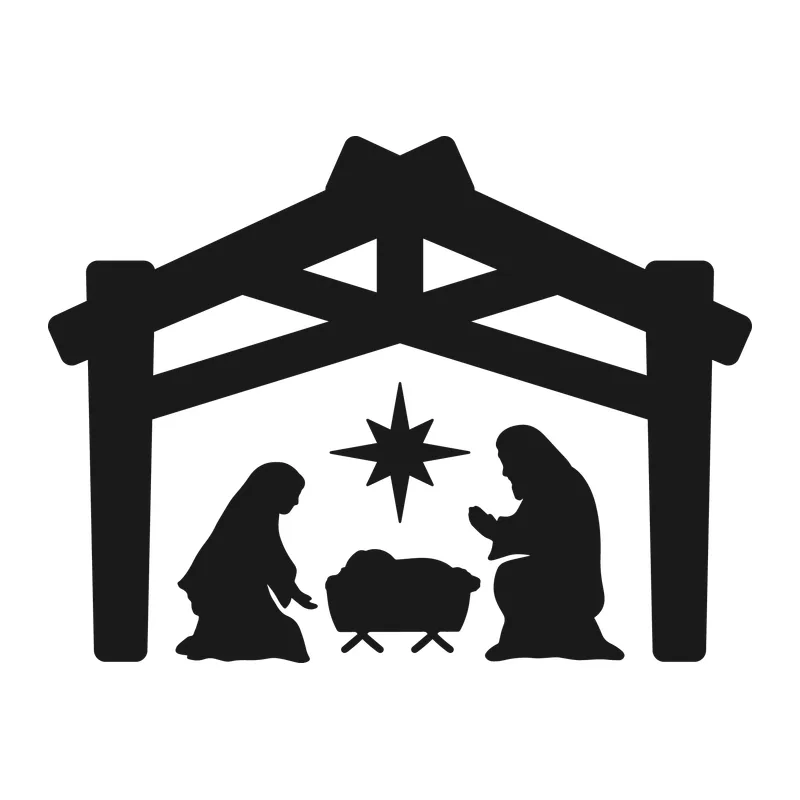 Nativity Stable Silhouette