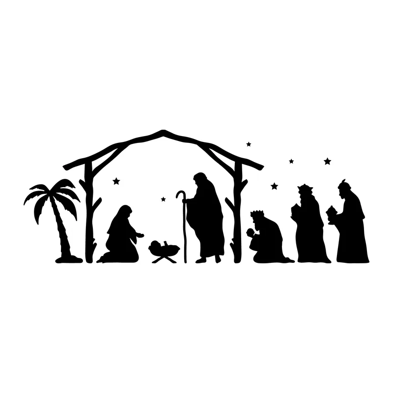 Nativity Stable Silhouette