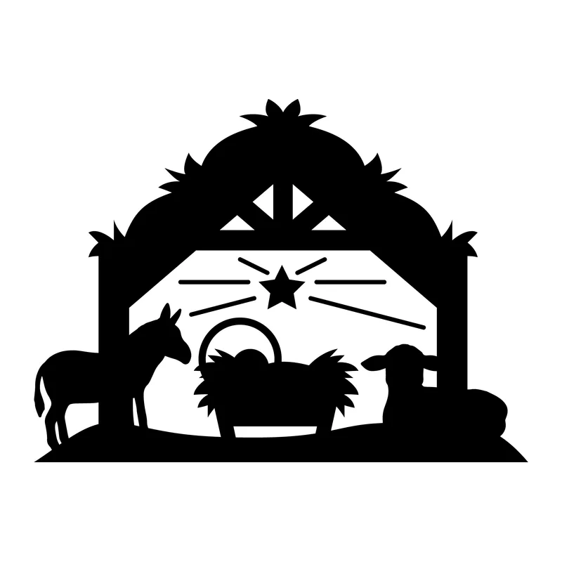 Nativity Stable Silhouette
