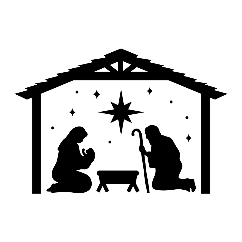 Nativity Stable Silhouette