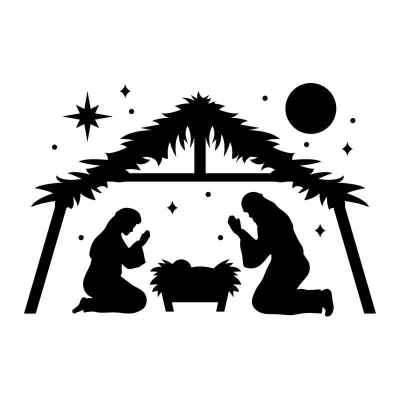 Nativity Scene Silhouette