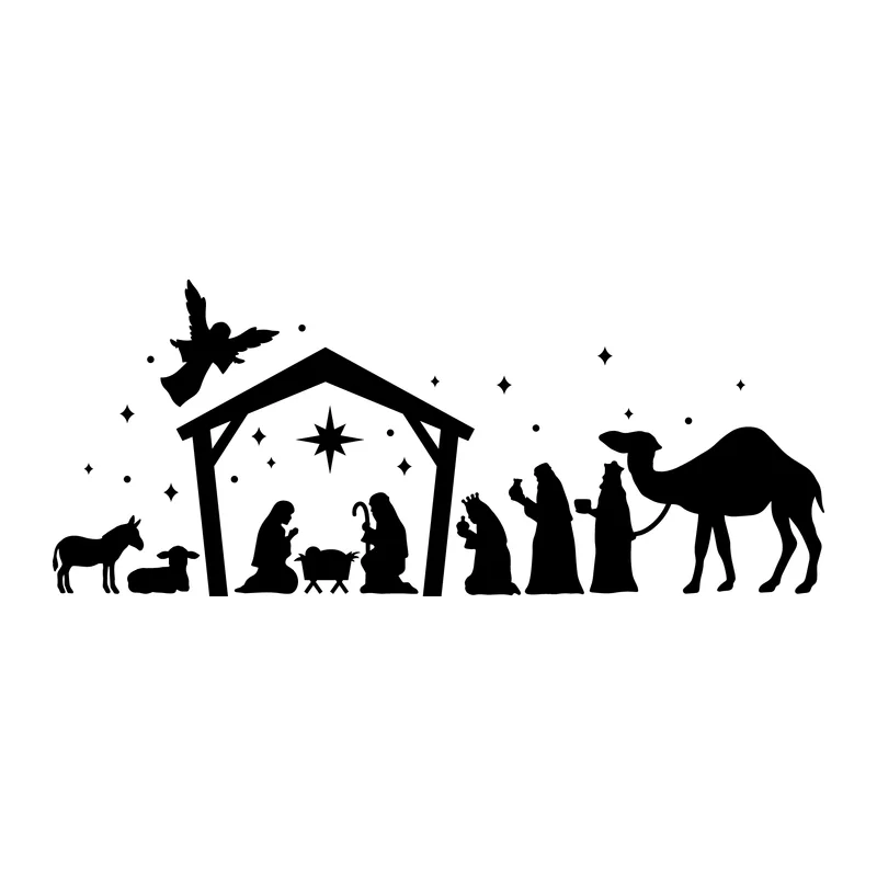 Nativity Scene Silhouette