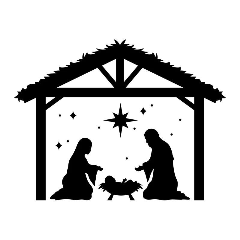 Nativity Scene Silhouette