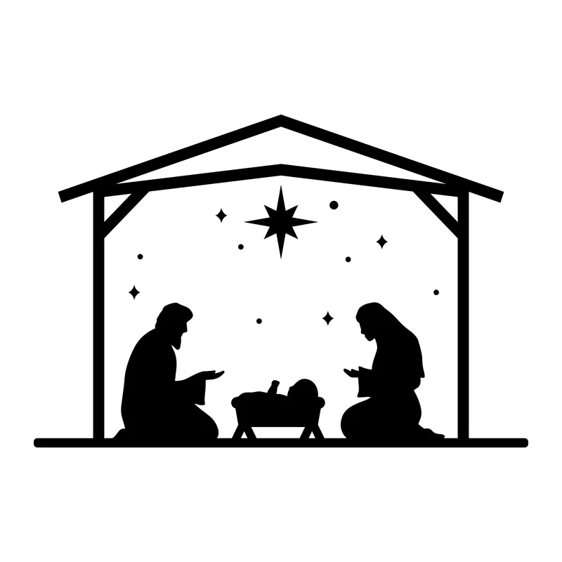 Nativity Scene Silhouette