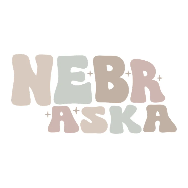 Nebraska Groovy Lettering