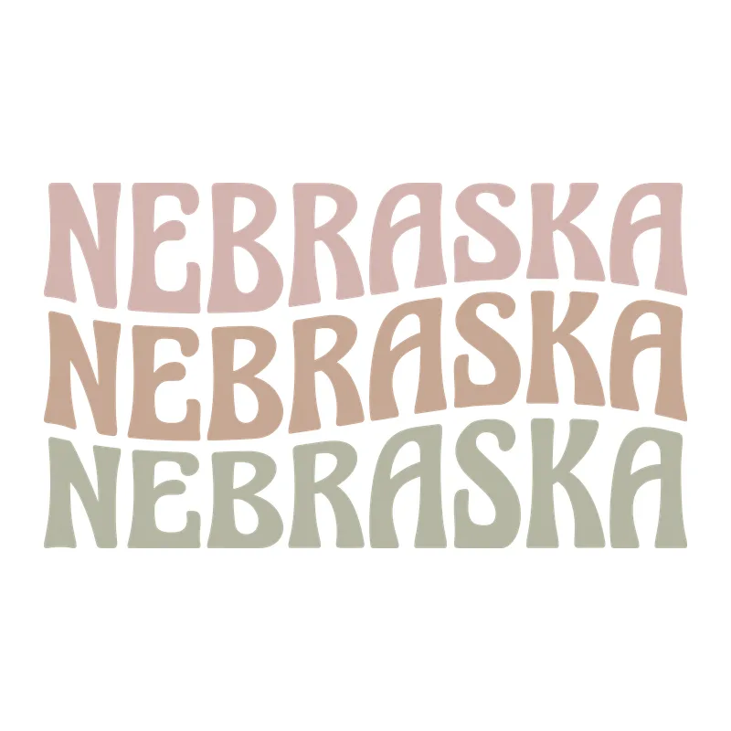 Nebraska Wavy Retro Stack