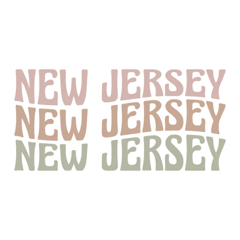 Retro Wavy New Jersey