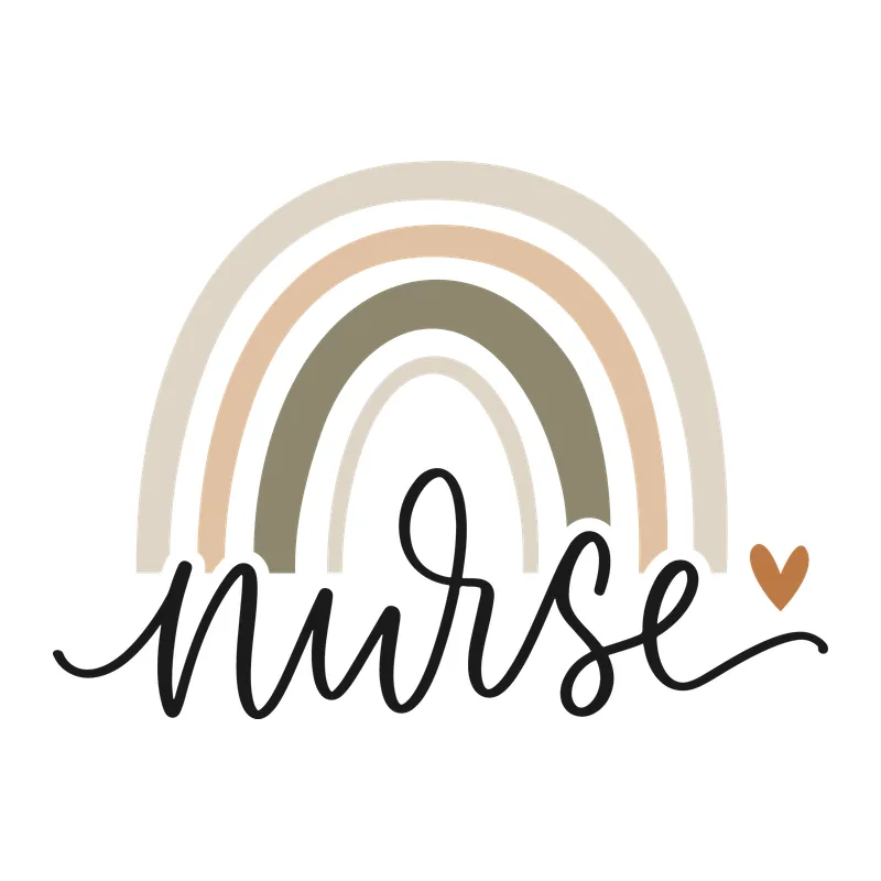 Boho Nurse Rainbow