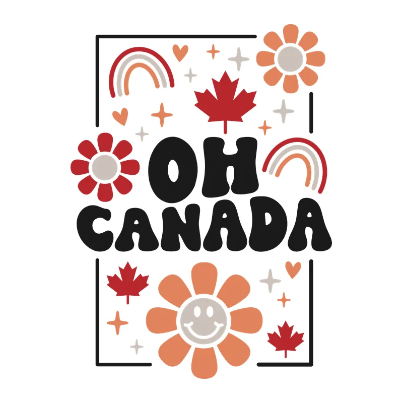 Oh Canada Groovy Flowers