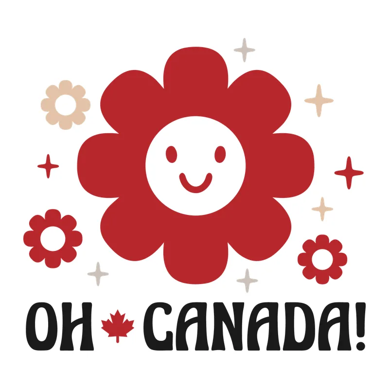 Oh Canada Smiley Flower