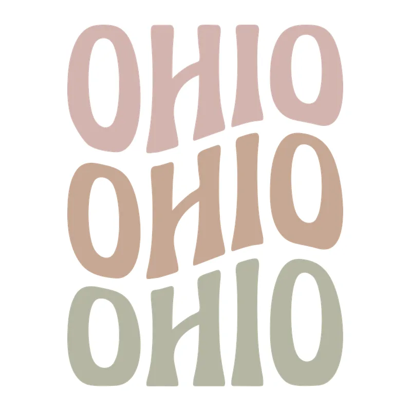 Retro Wavy Ohio Stack