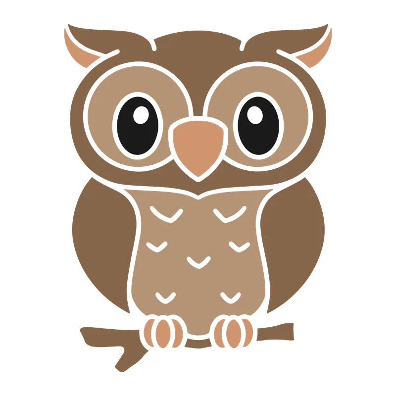 Cute Owl on a Branch